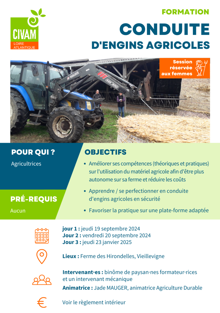 Conduite d'engins agricoles 1